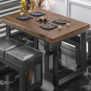 PM Bistro Bord | 120x70xH78cm | Valnøtt/Sort
