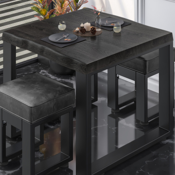 PM Bistrobord | 70x70xH78cm | Wenge-Sort/ Sort