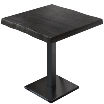 PMD | Bistrobord med trädkant | Kvadratiskt | 60 x 60 x 77 cm | Wenge Black / Black