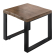 PM Bistrobord | 70x70xH78cm | Valnød/ Sort