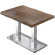PMD | Bistro Tree-edge table | Rectangular | 120 x 70 x 77 cm | Walnut / stainless steel