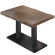 PMD | Bistro Tree Edge Table | Rectangular | 120 x 70 x 77 cm | Walnut / Black