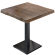 PMD | Bistro Tree Edge Table | Firkantet | 70 x 70 x 77 cm | Valnød / Sort