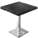 PMD | Bistro Tree Edge Table | Square | 70 x 70 x 77 cm | Wenge Black / Rustfrit stål