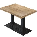 PPY | Bistro Baumkanten Bord | Rektangulært | 120 x 70 x 81 cm | Eg / Sort