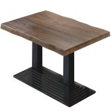 PPY | Bistro Baumkantet bord | Rektangulært | 120 x 70 x 81 cm | Valnød / Sort