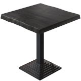 PPY | Bistro Baumkanten Bord | Kvadratisk | 70 x 70 x 81 cm | Wenge Sort / Sort
