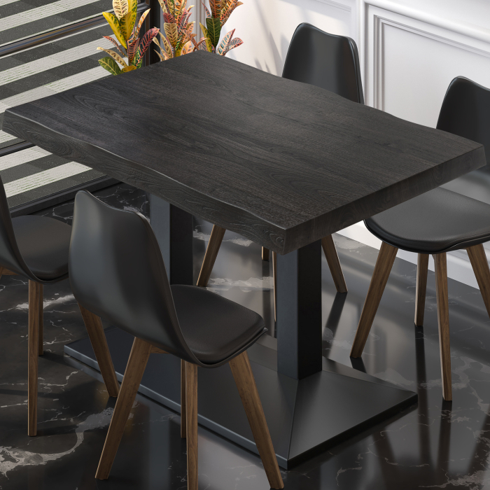 PPA | Bistrobord med trækant | B:D:H 120 x 70 x 81 cm | Wenge-sort / sort | Firkantet