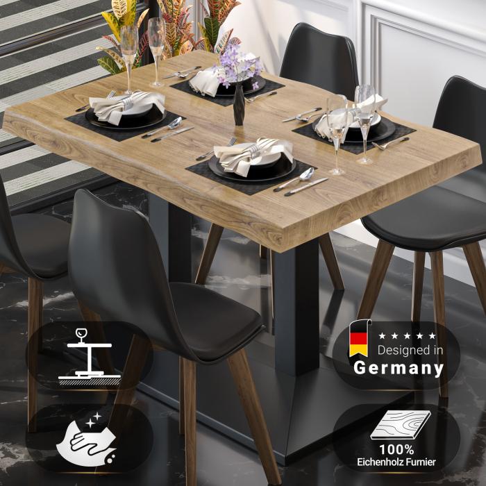 PPA | Bistro Tree Edge Table | Rektangulärt | 130 x 80 x 81 cm | Ek / Svart PPA | Bistro Tree Edge Table | Rektangulärt | 130 x 80 x 81 cm | Ek / Svart