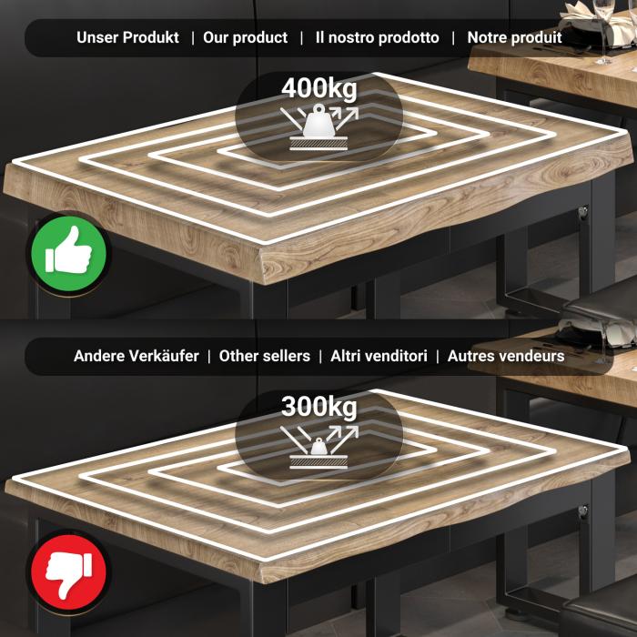 PPA | Bistro Tree Edge Table | Rektangulärt | 130 x 80 x 81 cm | Ek / Svart PPA | Bistro Tree Edge Table | Rektangulärt | 130 x 80 x 81 cm | Ek / Svart