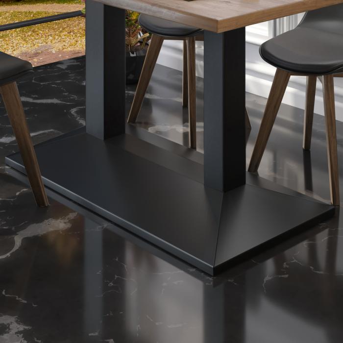 PPA | Bistro Tree Edge Table | Rektangulært | 130 x 80 x 81 cm | Valnød / Sort PPA | Bistro Tree Edge Table | Rektangulært | 130 x 80 x 81 cm | Valnød / Sort