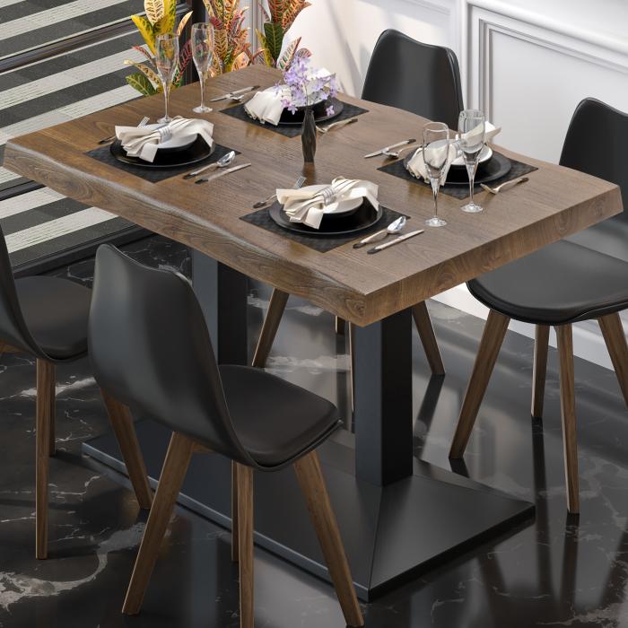 PPA | Bistro Tree Edge Table | Rektangulært | 130 x 80 x 81 cm | Valnød / Sort PPA | Bistro Tree Edge Table | Rektangulært | 130 x 80 x 81 cm | Valnød / Sort