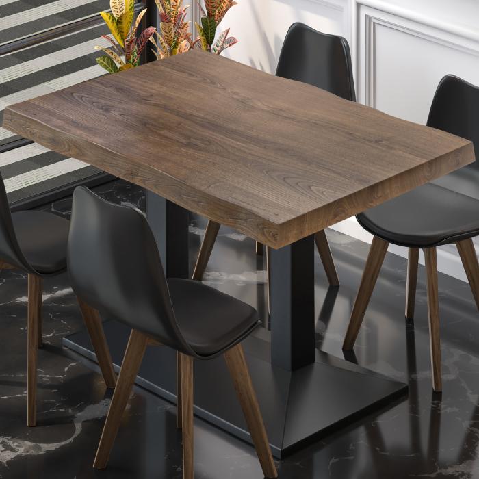 PPA | Bistro Tree Edge Table | Rektangulært | 130 x 80 x 81 cm | Valnød / Sort PPA | Bistro Tree Edge Table | Rektangulært | 130 x 80 x 81 cm | Valnød / Sort