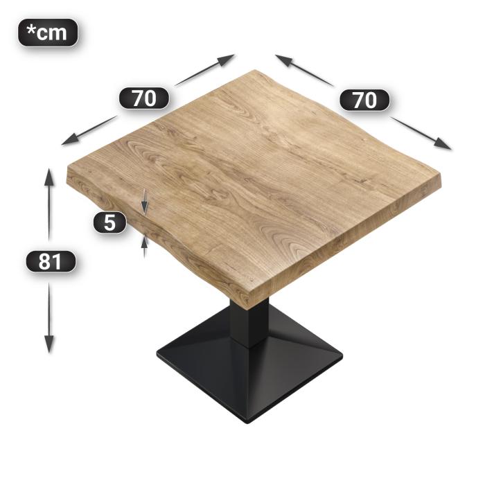 PPA | Bistro bord trekant | B:D:H 70 x 70 x 81 cm | Eik / Sort | Torget PPA | Bistro bord trekant | B:D:H 70 x 70 x 81 cm | Eik / Sort | Torget