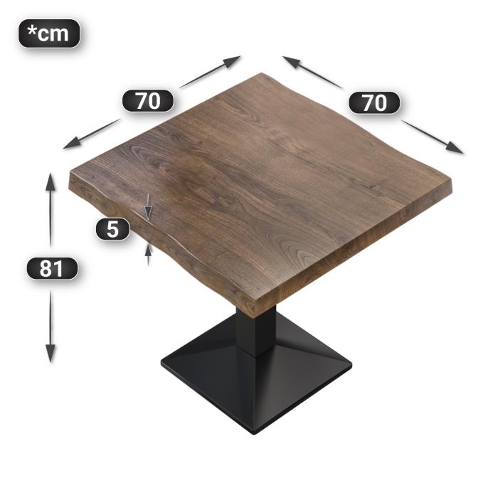PPA | Bistro bord trekant | B:D:H 70 x 70 x 81 cm | Valnøtt / Svart | Torget PPA | Bistro bord trekant | B:D:H 70 x 70 x 81 cm | Valnøtt / Svart | Torget
