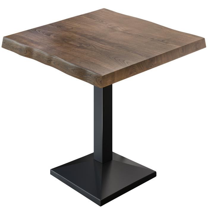 PPA | Bistro table tree edge | W:D:H 80 x 80 x 81 cm | Walnut / Black | Square PPA | Bistro table tree edge | W:D:H 80 x 80 x 81 cm | Walnut / Black | Square