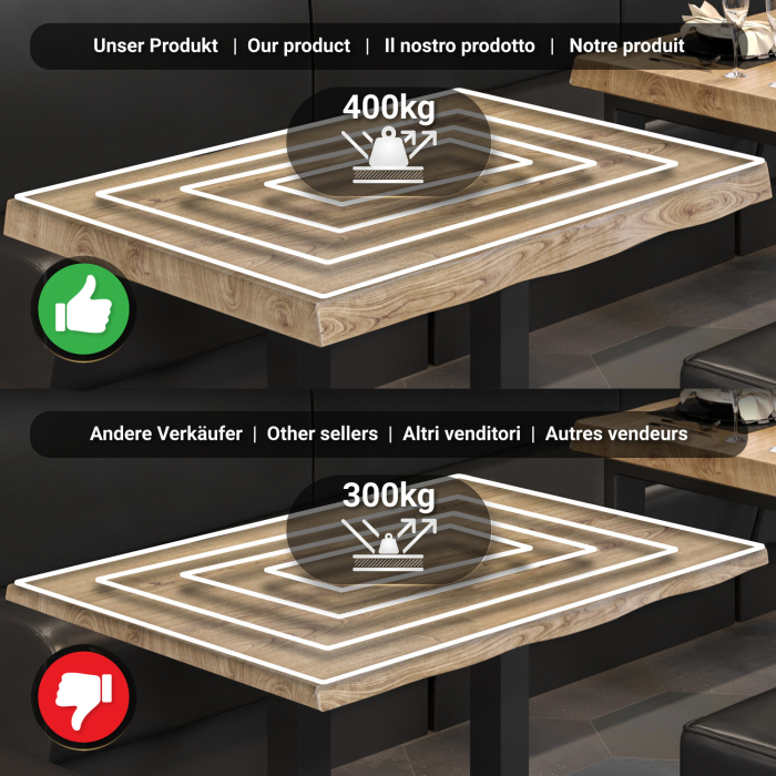 PPY | Bistro Tree Edge Table | Rektangulært | 120 x 70 x 81 cm | Eg / Sort PPY | Bistro Tree Edge Table | Rektangulært | 120 x 70 x 81 cm | Eg / Sort