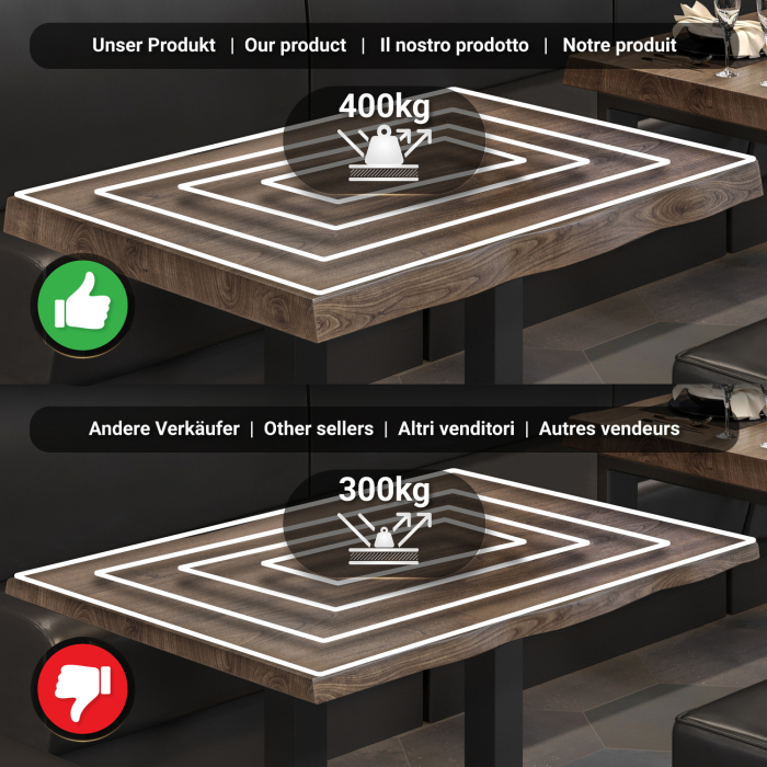 PPY | Bistro Tree Edge Table | Rektangulært | 120 x 70 x 81 cm | Valnød / Sort PPY | Bistro Tree Edge Table | Rektangulært | 120 x 70 x 81 cm | Valnød / Sort