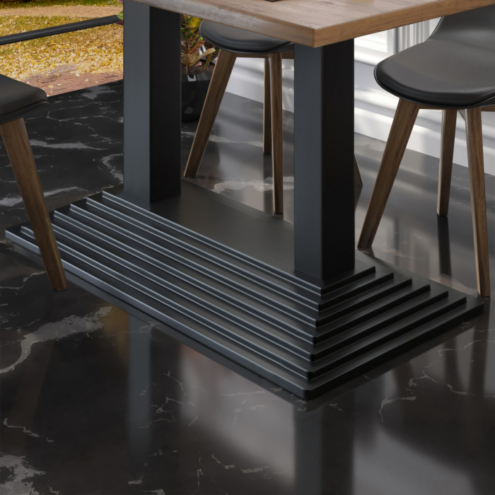 PPY | Bistro Tree Edge Table | Rektangulært | 120 x 70 x 81 cm | Valnød / Sort PPY | Bistro Tree Edge Table | Rektangulært | 120 x 70 x 81 cm | Valnød / Sort