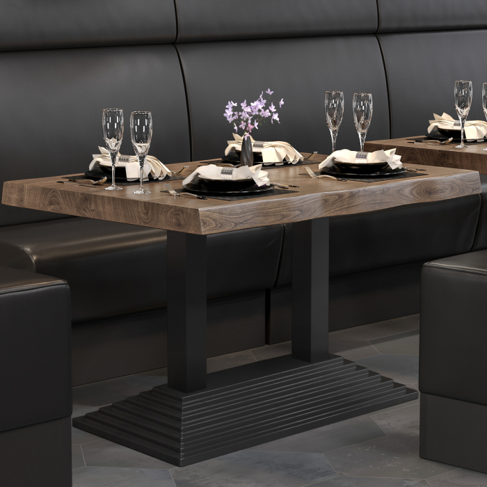 PPY | Bistro Tree Edge Table | Rektangulært | 120 x 70 x 81 cm | Valnød / Sort PPY | Bistro Tree Edge Table | Rektangulært | 120 x 70 x 81 cm | Valnød / Sort
