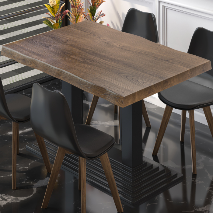 PPY | Bistro Tree Edge Table | Rektangulært | 120 x 70 x 81 cm | Valnød / Sort PPY | Bistro Tree Edge Table | Rektangulært | 120 x 70 x 81 cm | Valnød / Sort
