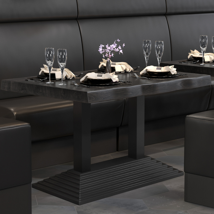 PPY | Bistro Tree Edge Table | Rectangular | 120 x 70 x 81 cm | Wenge Black / Black PPY | Bistro Tree Edge Table | Rectangular | 120 x 70 x 81 cm | Wenge Black / Black