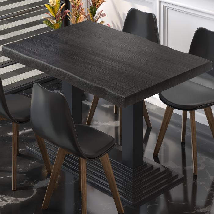 PPY | Bistro Tree Edge Table | Rectangular | 120 x 70 x 81 cm | Wenge Black / Black PPY | Bistro Tree Edge Table | Rectangular | 120 x 70 x 81 cm | Wenge Black / Black