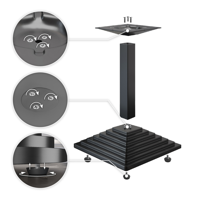 PPY | Bistro Tree Edge Table | Firkantet | 70 x 70 x 81 cm | Eg / Sort PPY | Bistro Tree Edge Table | Firkantet | 70 x 70 x 81 cm | Eg / Sort