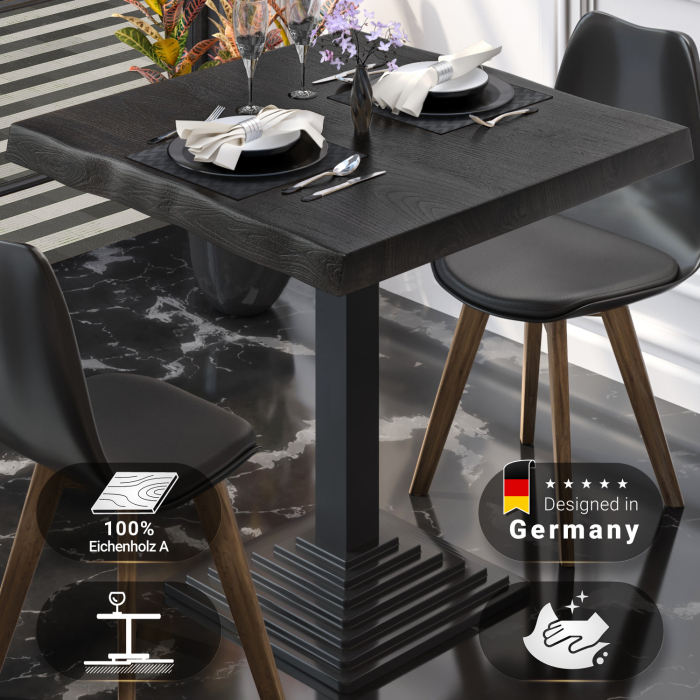 PPY | Bistro Tree Edge Table | Square | 70 x 70 x 81 cm | Wenge Black / Black PPY | Bistro Tree Edge Table | Square | 70 x 70 x 81 cm | Wenge Black / Black
