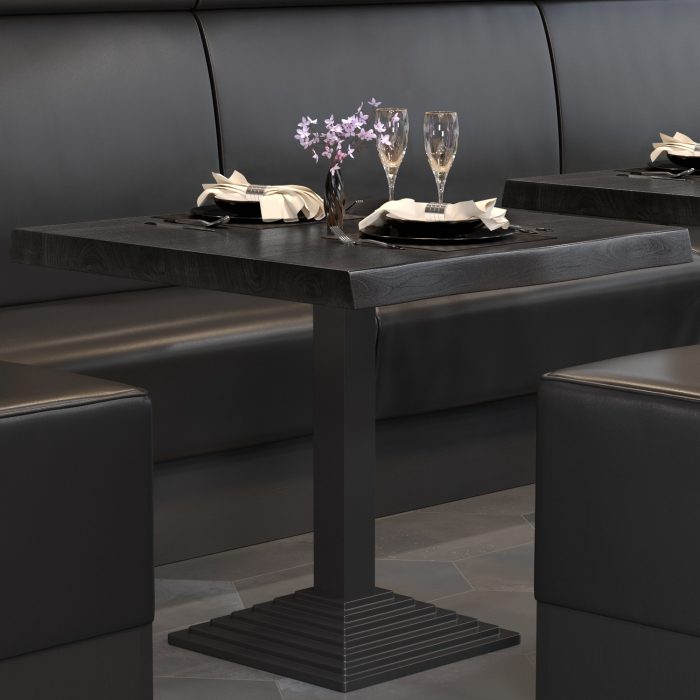 PPY | Bistro Tree Edge Table | Square | 70 x 70 x 81 cm | Wenge Black / Black PPY | Bistro Tree Edge Table | Square | 70 x 70 x 81 cm | Wenge Black / Black