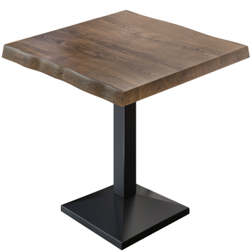 PPA | Bistrobord med trækant | B:D:H 70 x 70 x 81 cm | Valnød / Sort | Firkantet
