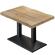 PPA | Bistro Tree Edge Table | Rektangulärt | 130 x 80 x 81 cm | Ek / Svart