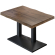 PPA | Bistro Tree Edge Table | Rektangulært | 130 x 80 x 81 cm | Valnød / Sort