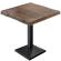 PPA | Bistro table tree edge | W:D:H 80 x 80 x 81 cm | Walnut / Black | Square