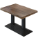 PPY | Bistro Tree Edge Table | Rektangulært | 120 x 70 x 81 cm | Valnød / Sort