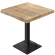 PPY | Bistro Tree Edge Table | Firkantet | 70 x 70 x 81 cm | Eg / Sort