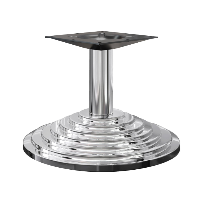 PYRAMIDE | Bistro Lounge Tischgestell | Edelstahl | Fuß:: Ø45cm | Säule: 7,6 x 40 cm