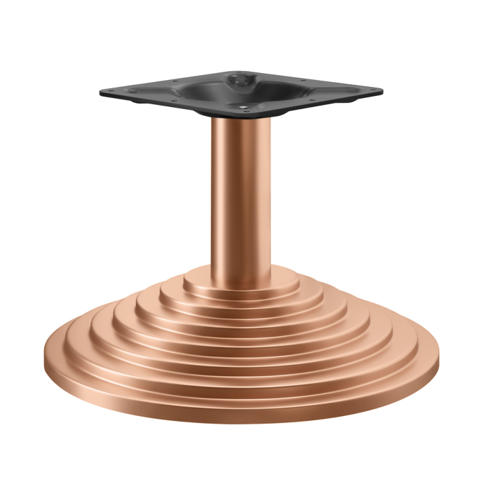 PYRAMIDE | Horeca Lounge Tafel Onderstel | Koper | Voet: Ø 43 cm | Kolom: 7,6 x 40 cm