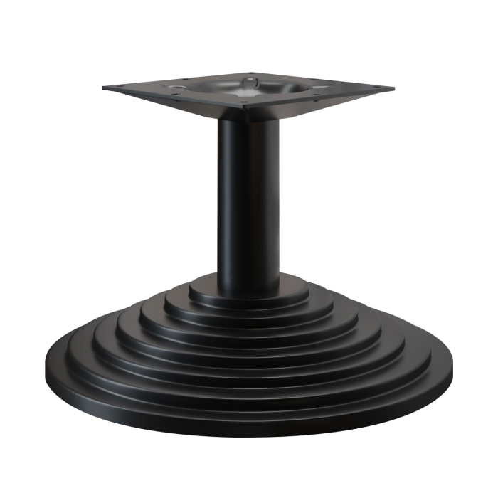 PYRAMIDE | Bistro Lounge Tischgestell | Schwarz | Fuß: Ø 43 cm | Säule: 7,6 x 40 cm