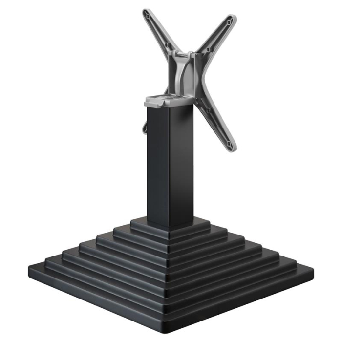 PYRAMIDE | Loungebord underrede | Svart | Fot: 45 x 45 cm | Kolumn: 8 x 40 cm | Hopfällbar
