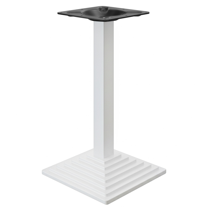 PYRAMIDE | Bistro Stehtischgestell | Weiß | B:T 41 x 41 cm | Säule: 8 x 109 cm