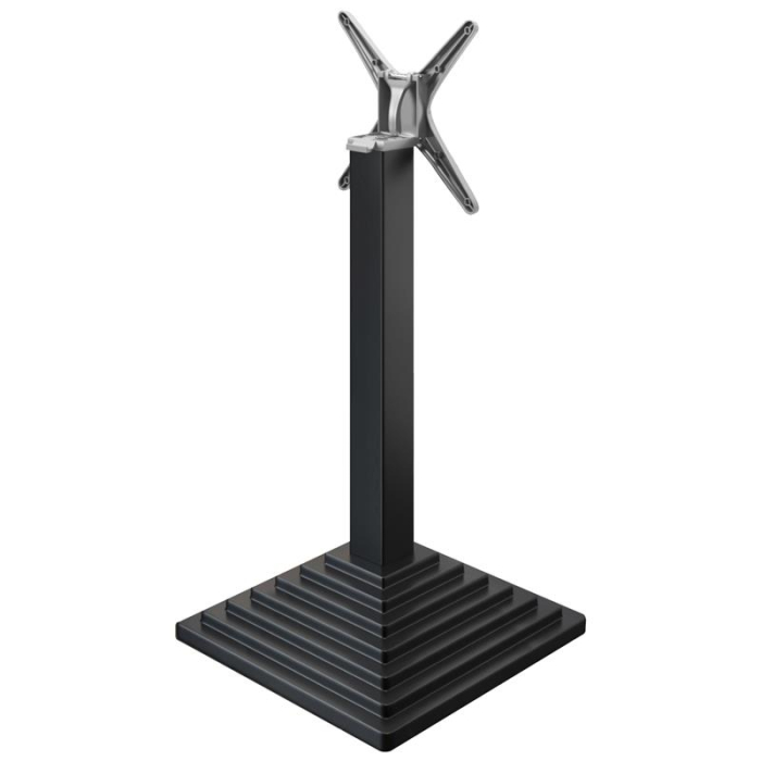 PYRAMIDE | Bistro barbordsstel | Sort | B:D 45 x 45 cm | Søjle: 8 x 109 cm | Sammenklappelig