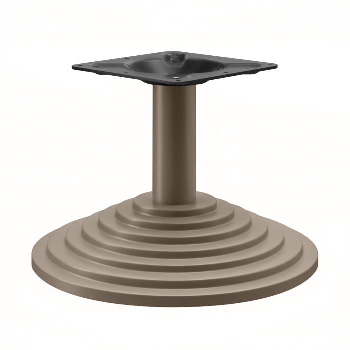 PYRAMIDE | Bistro Lounge Tischgestell | Taupe | Fuß: Ø 43 cm | Säule: 7,6 x 40 cm
