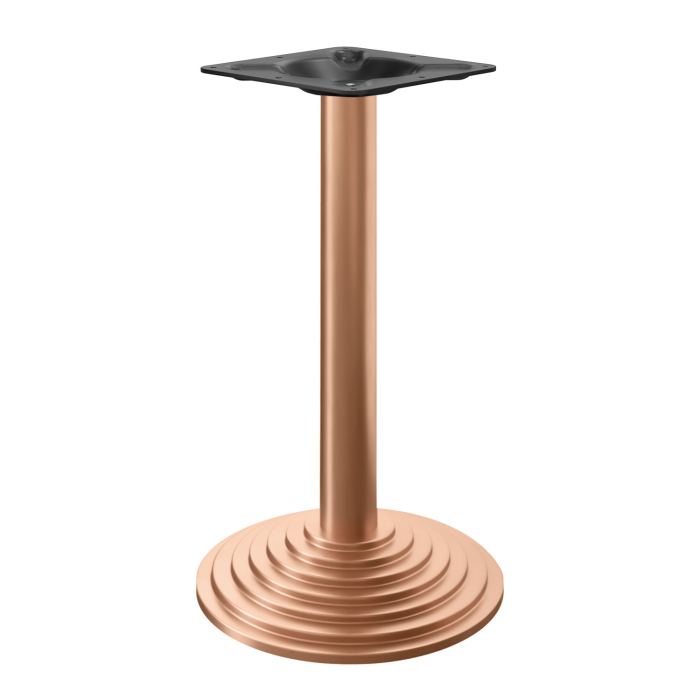 PYRAMIDE | Bistro Stehtischgestell | Kupfer | Fuß: Ø 43 cm | Säule: 7,6 x 109 cm