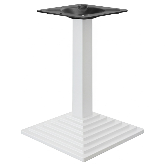 PYRAMIDE | Bistro Tischgestell | Weiß | Fuß: 45 x 45 cm | Säule: 6 x 76 cm