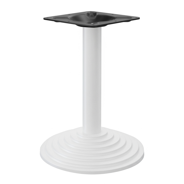 PYRAMIDE | Bistro Tischgestell | Weiß | Fuß: Ø 43 cm | Säule: 7,6 x 76 cm