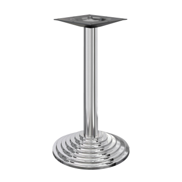 PYRAMIDE | Bistro-barbordstel | Rustfrit stål | Fod: Ø 45 cm | Søjle: 7,6 x 109 cm