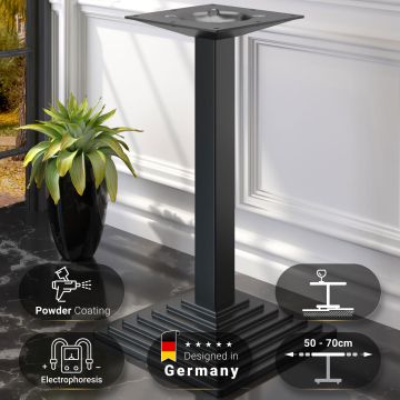 PYRAMIDE | Bistro Stehtischgestell | Schwarz | B:T 41 x 41 cm | Säule: 6 x 109 cm