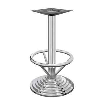 PYRAMIDE | Bistro Tischgestell | Edelstahl | Fuß: Ø 45 cm | Säule: 7,6 x 109 cm | Mit Fußring