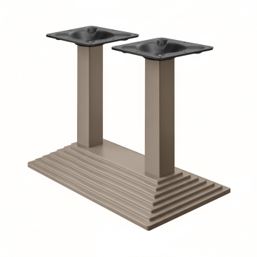 Pyramide | Base de mesa con doble columna para restaurante | Negro | Ancho:Fondo 40 x 73 cm | Column